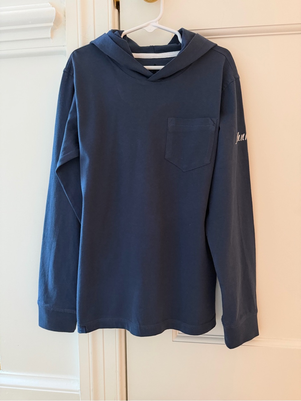 johnnie-O Jr. Long Sleeve Hooded Tee Navy - Size 8